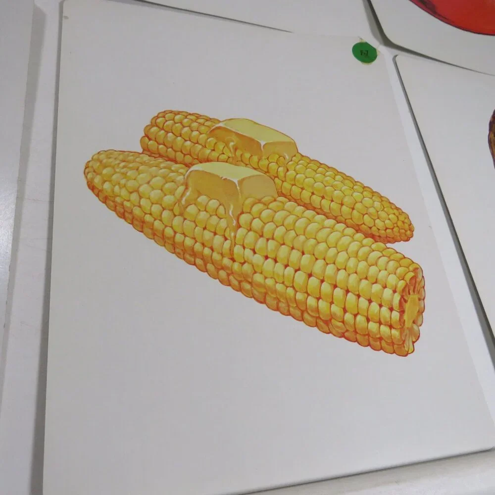 Peabody FOOD 1960s Vegetables (9) cards Vintage Artwork